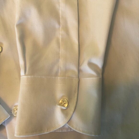 Charles Trywitt men's white long sleeve button-down shirt size 16/35 Slim Fit - Picture 3 of 7